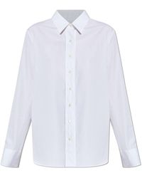 Givenchy - Cotton Shirt With Embroidered Logo - Lyst
