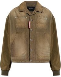 DSquared² - Denim Jacket With A Vintage Effect - Lyst