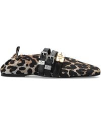 Ganni - Ballet Flats With Animal Motif - Lyst