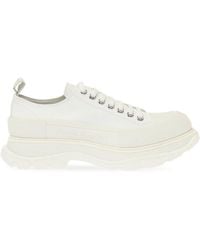 McQueen - Tread Slick White Canvas Lace-up - Lyst