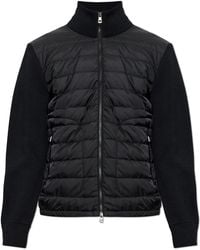Moncler - Cardigan With Quilted Front - Lyst