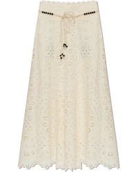 Zimmermann Dawning Lace Billow Skirt in Pink | Lyst