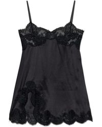 Dolce & Gabbana - Silk Dress With Lace Inserts - Lyst