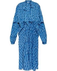 Balenciaga - Printed Dress - Lyst