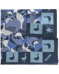 Moschino - Cotton Scarf With Print - Lyst