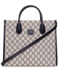 Gucci - Shopper Bag From GG Supreme Canvas, - Lyst