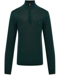 Etro - Wool Sweater With Embroidered Logo - Lyst