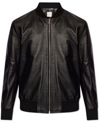 Paul Smith - Leather Bomber Jacket, - Lyst