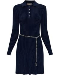 slim fit dress slacks Royal Blue Spaghetti Straps Gold Chain Mini Dress