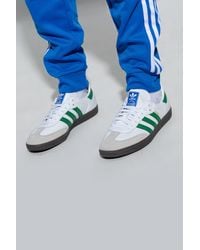 adidas Originals - White And Green Samba Og Trainers - Lyst