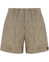 Bottega Veneta - Check Pattern Shorts - Lyst