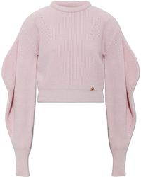 Blumarine - Wool Sweater With Shoulder Pads - Lyst