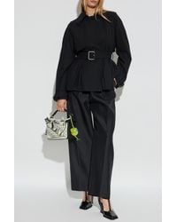 Loewe - Short Coat With A Waist Belt, - Lyst