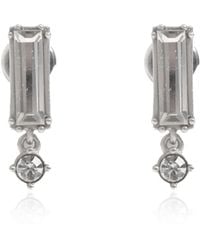 Jil Sander - Earrings With A Shimmering Crystal - Lyst