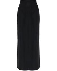 Maison Margiela - Wool Skirt With Slit - Lyst