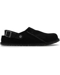 Birkenstock - 'Lutry Premium' Suede Slides - Lyst
