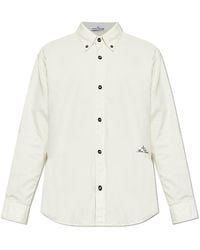 Stone Island - Shirt With Embroidered Logo - Lyst