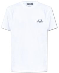 Moschino - T-Shirt With Embroidered Logo - Lyst