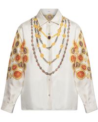 Versace - Silk Shirt With "The Lover" Print - Lyst