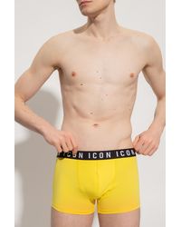 DSquared² Cotton Boxers With Logo - Yellow