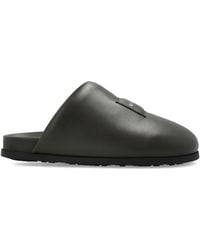 Givenchy - Leather Slides With Logo Patch - Lyst