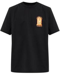 CASABLANCA - T-Shirt With Colorful Print - Lyst