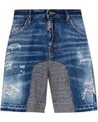 DSquared² - Denim Shorts With A Vintage Effect - Lyst
