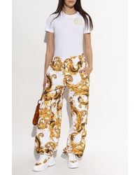 Versace Jeans Couture - Top With Printed Logo - Lyst