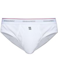 DSquared² - Ribbed Briefs With Logo - Lyst