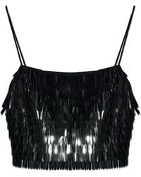 Self-Portrait - Short Sequin Camisole Top - Lyst