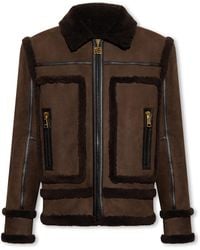 Balmain - Shearling Jacket With Pockets - Lyst