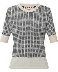 Marni - Top With Embroidered Logo - Lyst