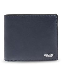 COACH - Leather Wallet With Logo - Lyst