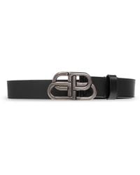 Balenciaga - Leather Belt With Logo - Lyst
