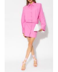 【関税込み】The Attico ピンク Margot ミニワンピース The Attico Margot Mini Dress in Pink | Lyst