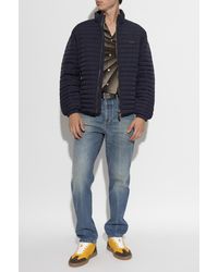 Versace - Puffer Jacket With Embroidered Logo - Lyst