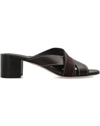 Tod's - Heeled Mules 'Cuoio' - Lyst