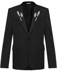McQueen - Blazer With Shimmering Appliqués - Lyst