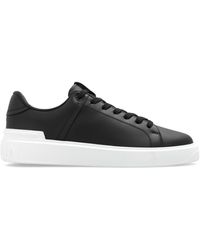 Balmain - 'b-court' Leather Sneakers, - Lyst