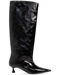 Ganni - Glossy Heeled Boots - Lyst