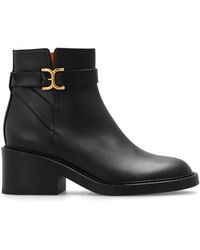 Chloé - 'marcie' Heeled Ankle Boots, - Lyst