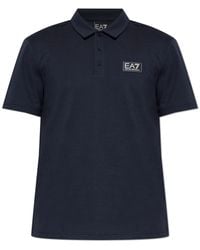 EA7 - Polo With Logo Patch - Lyst