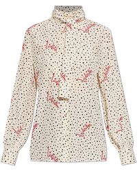Valentino Garavani - Silk Blouse With Decorative Tie - Lyst