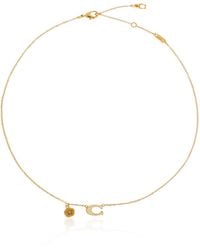 COACH - Brass Necklace - Lyst