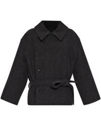 Lemaire - Short Coat With Belt - Lyst