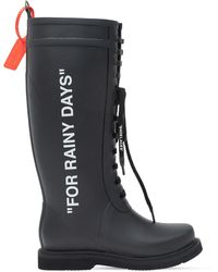 off white wellington boots