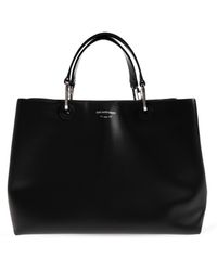 Emporio Armani - Leather Shopper Bag - Lyst