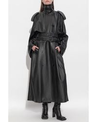 Balenciaga - Lambskin Trench Coat - Lyst