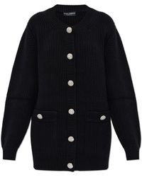 Dolce & Gabbana - Cardigan With Shiny Buttons - Lyst