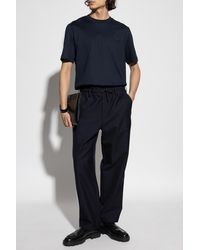 Brioni - T-Shirt With Embroidered Logo - Lyst